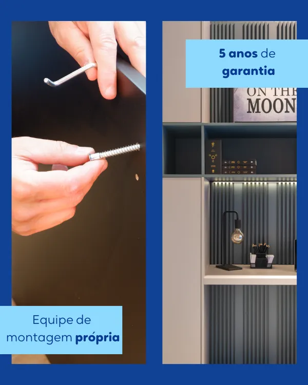 montagem e 5 anos de garantia