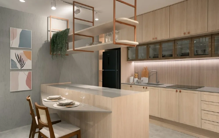 Integração e funcionalidade: cozinhar sem perder o contato com familiares e convidados. Foto: Roberta Gewehr